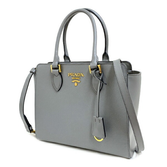Prada Saffiano Handbag Gray - Picture 2 of 9